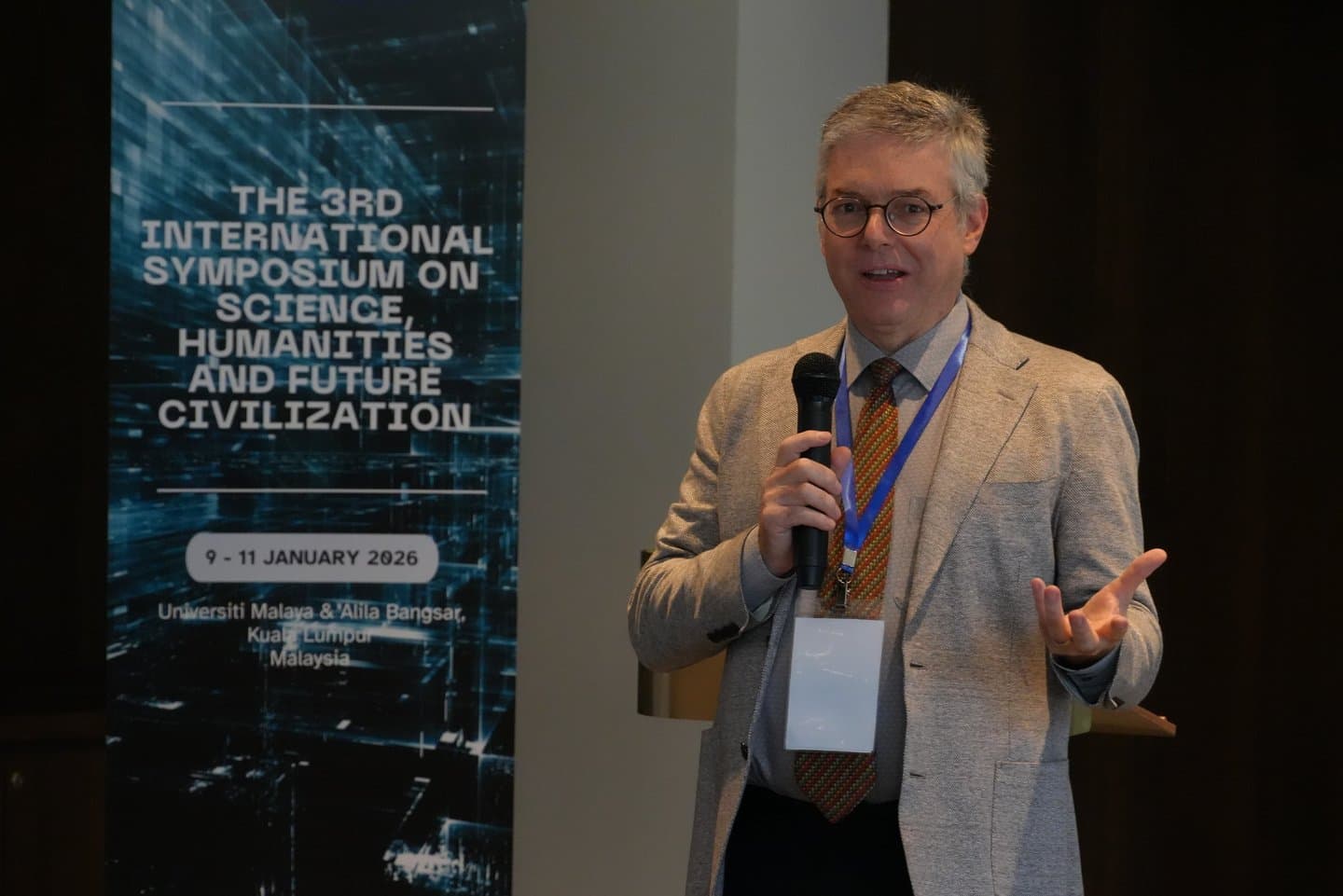 A symposium presentation in progress