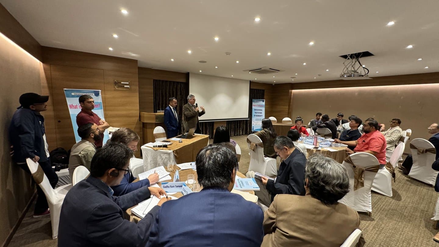 Scholars in dialogue during the Kathmandu conference